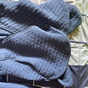 Patagonia blue quilted zip up jacket/sweatshirt